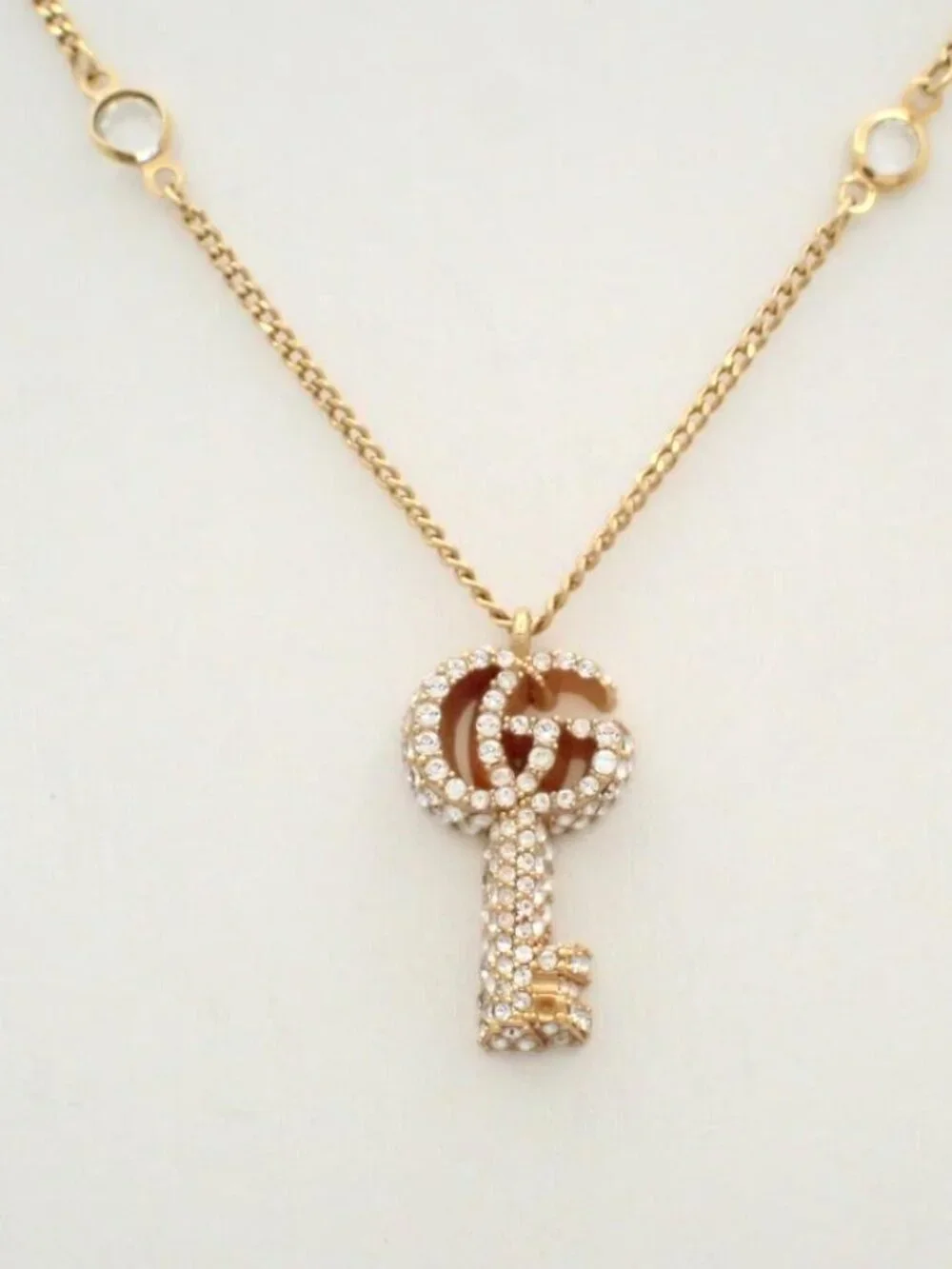Gucci Key Necklace in Dustbag & Box (missing a stone)